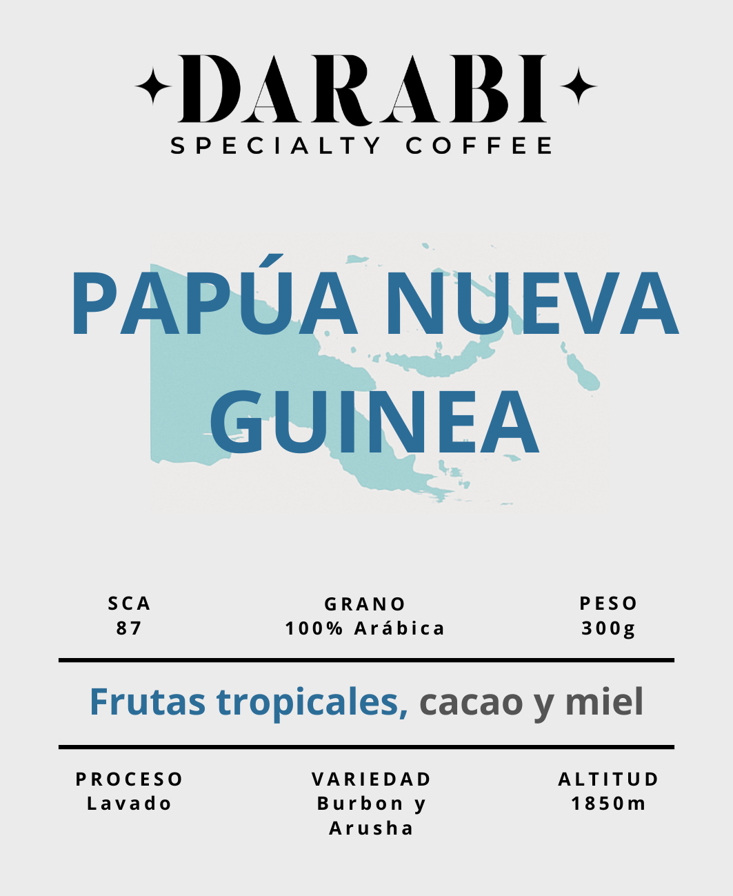 PAPÚA | 0.24€/café - Frutas tropicales, cacao y miel